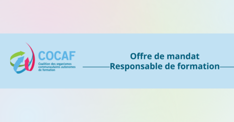 Offre de mandat – Responsable de formation